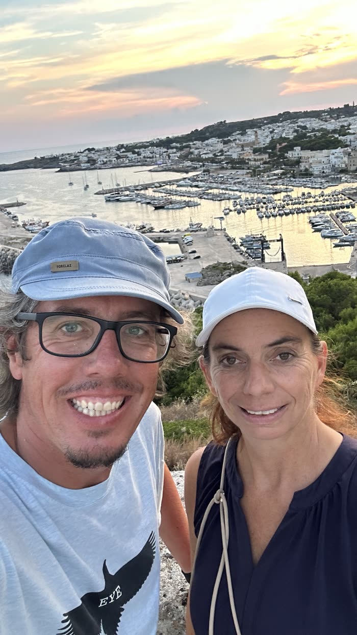 Christian und Doris Steinscherer bei Sonnenuntergang